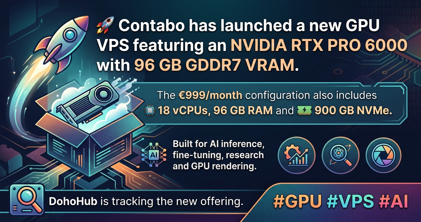 Contabo Launches GPU VPS with NVIDIA RTX PRO 6000 and 96 GB VRAM
